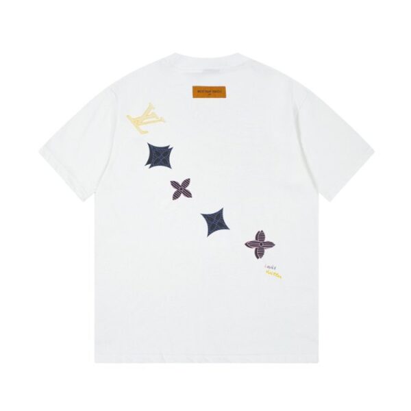 LV T-shirt White Yellow Monogram