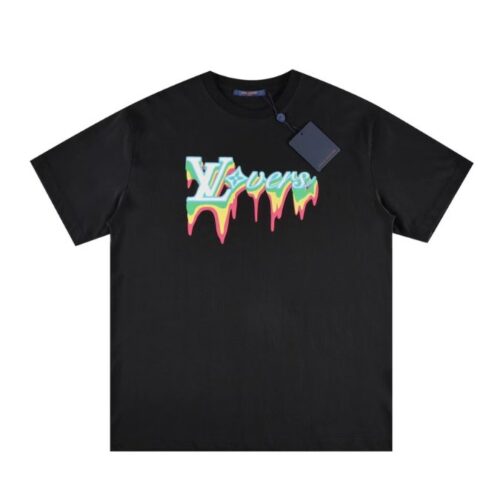 LV T-Shirt Drip Print Black