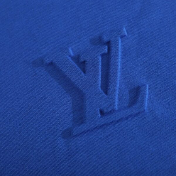 LV T-shirt Blue Embroidered Logo