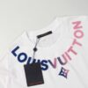 LV T-shirt White Gradient Logo