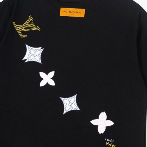 LV T-shirt Black Yellow Monogram