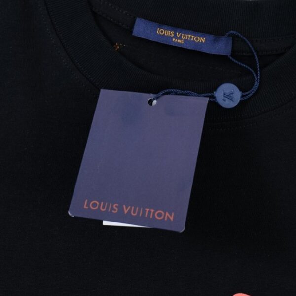 LV T-Shirt Multicolor Logo Black