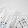 LV Shorts White Blue Monogram