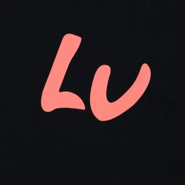 LV T-Shirt Multicolor Logo Black