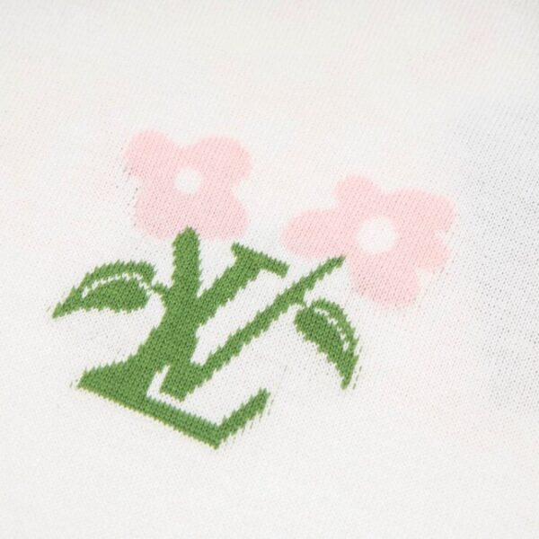 LV T-shirt White Floral Logo