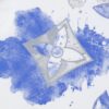 LV T-shirt White Blue Print