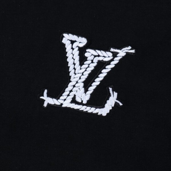 LV T-shirt Black White Logo