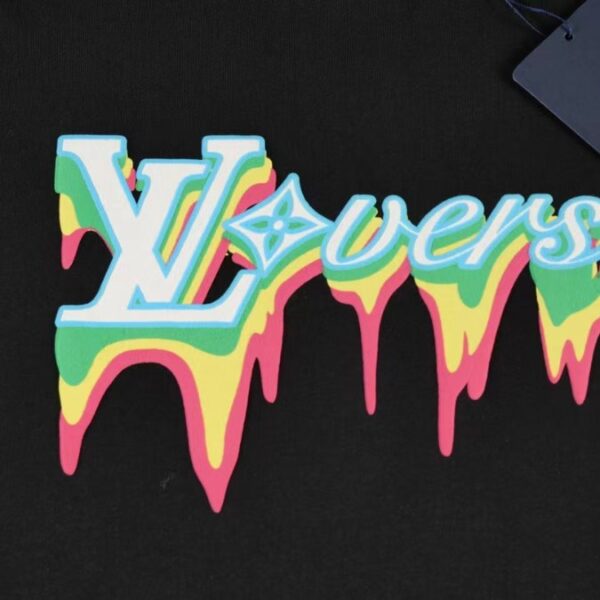 LV T-Shirt Drip Print Black
