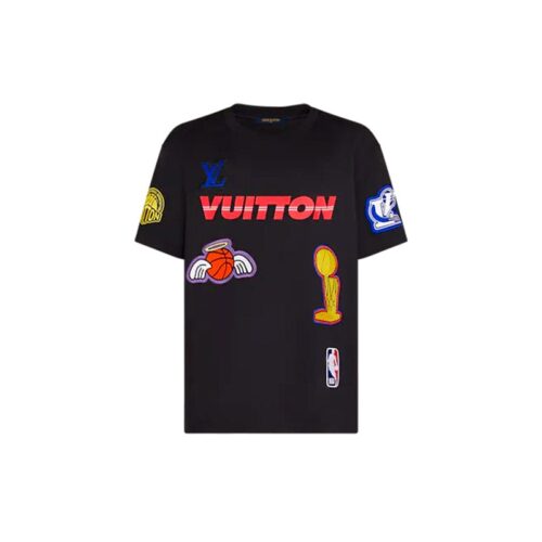 LV x Basket T-shirt  Crossover Round Neck Printing