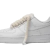 AF1 WHITE – BLACK ROPE LACES