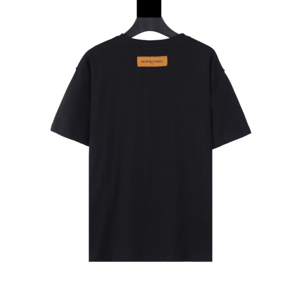 LV T-shirt Black Embroidered Logo