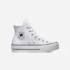 Converse All Star- Platform Leather Blancas