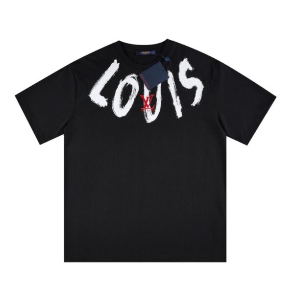 LV T-shirt Brushstroke Logo Black