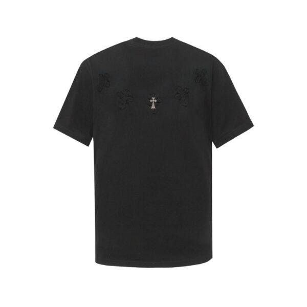 CHRM HRTS T-shirt Black Cross Embroidery