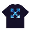 OFF-WHT T-shirt Blue Arrows Logo