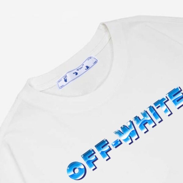 OFF-WHT T-shirt Blue Arrows Logo