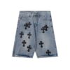 CHRM HRTS Shorts Black Cross Denim
