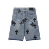 CHRM HRTS Shorts Black Cross Denim