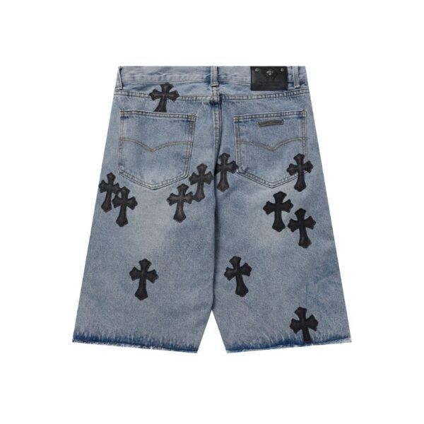 CHRM HRTS Shorts Black Cross Denim