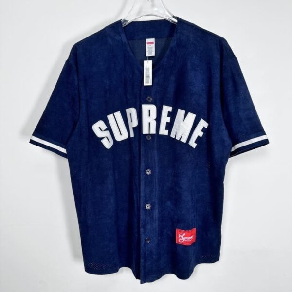 SPRM Jersey Button-Up Velour Logo Navy