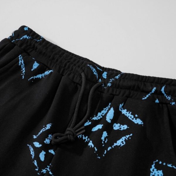 LV Shorts Black Splatter Monogram
