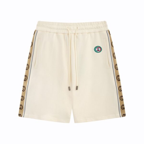 GG Shorts Beige Monogram Trim