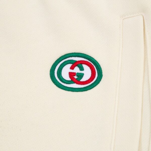 GG Shorts Beige Monogram Trim