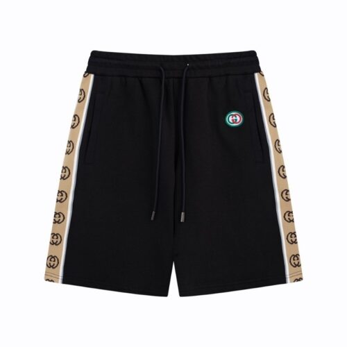 GG Shorts Monogram Trim Black