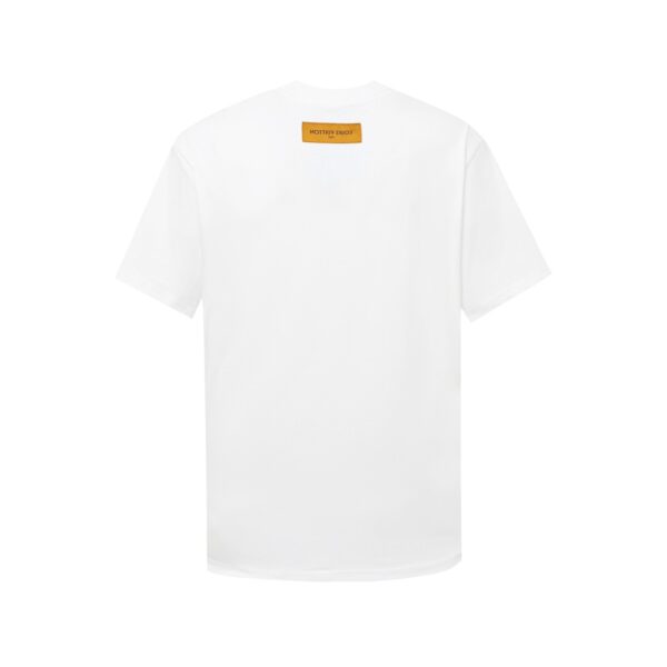LV T-shirt White Gradient Logo