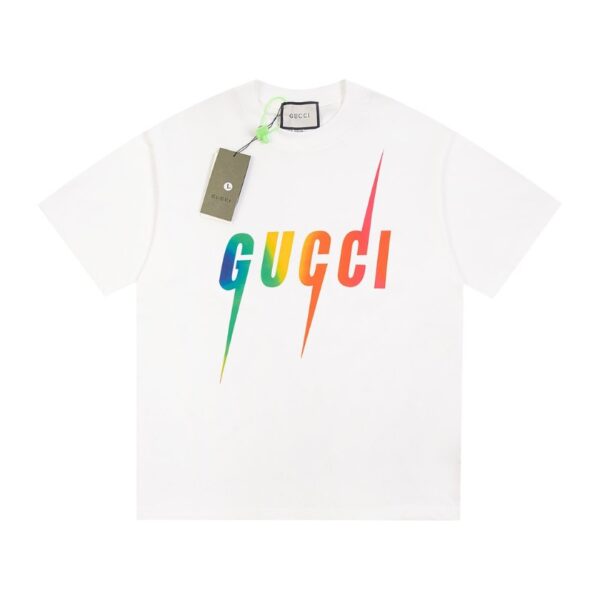 GG T-shirt Rainbow Logo White
