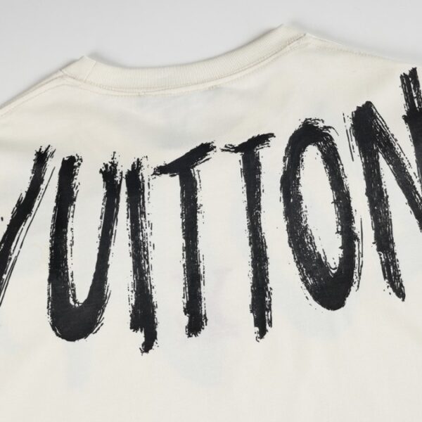 LV T-shirt Brushstroke Logo White