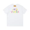 LV T-Shirt Multicolor Logo White