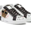Portofino sneakers in printed nappa calfskin with patch White