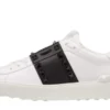 Rockstud calfskin sneakers