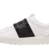 Rockstud calfskin sneakers