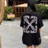OFF-WHT T-shirt Arrows Logo Black White