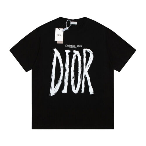 CD T-shirt Black Graphic Logo Couture