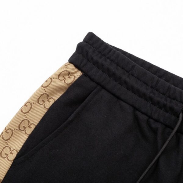 GG Shorts Black Monogram Side-Pocket