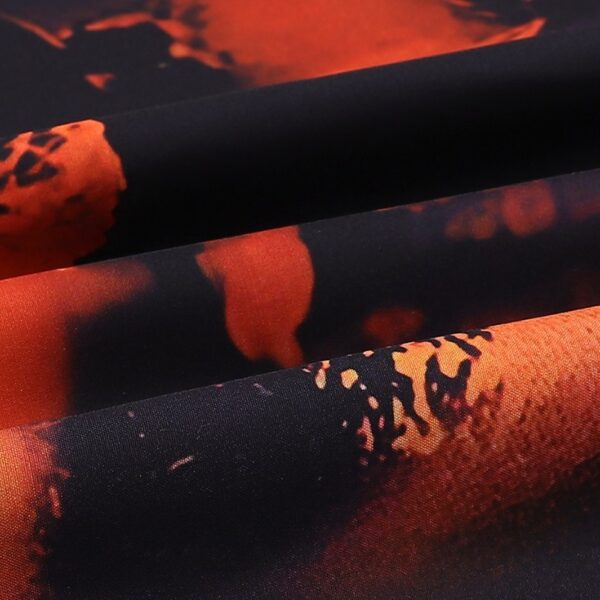 PRD Shirt Orange Black Graphic Print