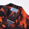 PRD Shirt Orange Black Graphic Print