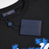 LV T-shirt Blue Graffiti Black Logo