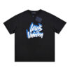 LV T-shirt Blue Graffiti Black Logo