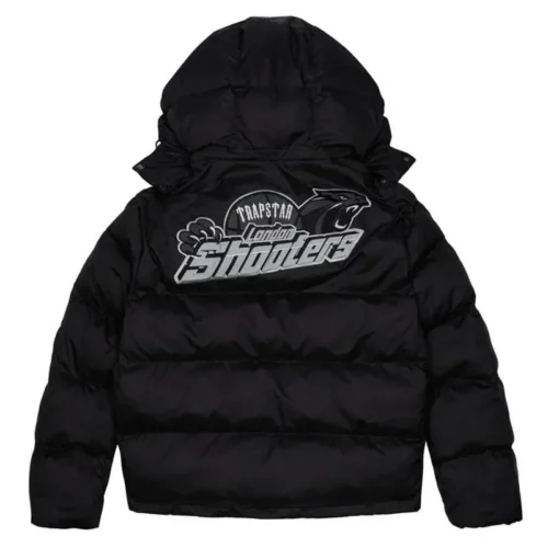Shooters Hooded Black Reflective Puffer