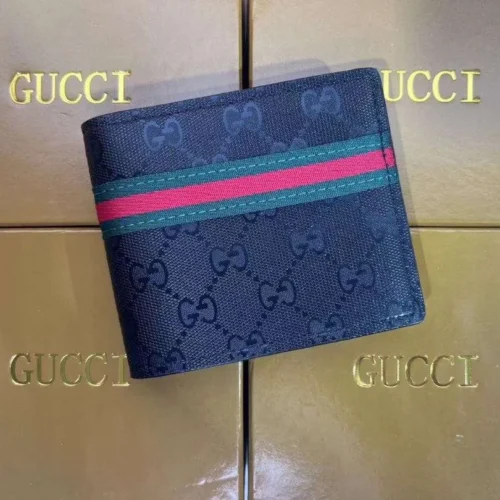 Wallet Gucci Monogram with Green-Red Web Stripe GC132
