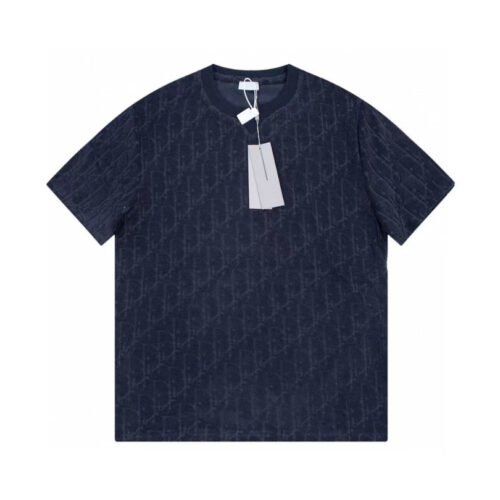 CD T-shirt Embossed Monogram Navy